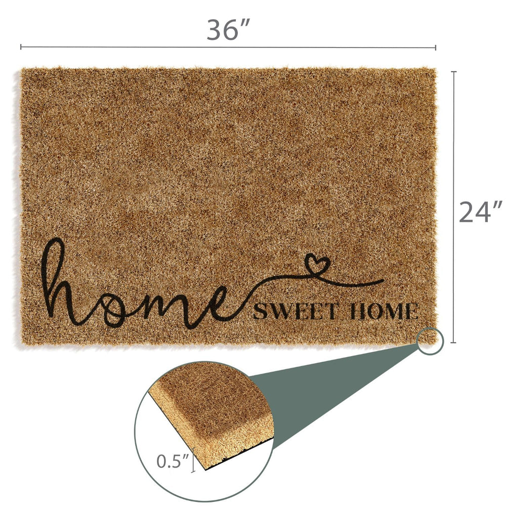 Side view of Barnyard Designs Home Sweet Home Doormat