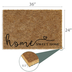 Side view of Barnyard Designs Home Sweet Home Doormat