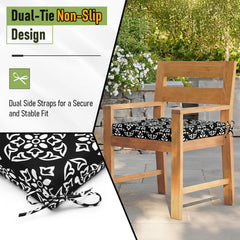 Side view of Basic Beyond chair cushions with straps