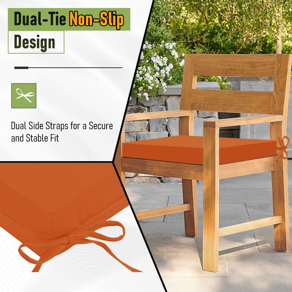 Side view of Basic Beyond Outdoor Chair Cushion with dimensions