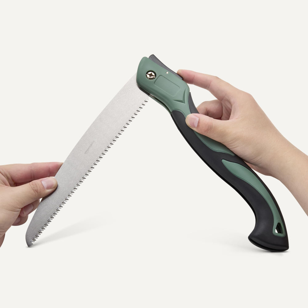 Side view of Basics pruning saw showing 3-sided teeth
