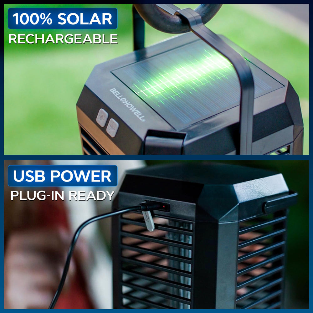 Side view of Bell+Howell Rogue Bug Zapper with LED light