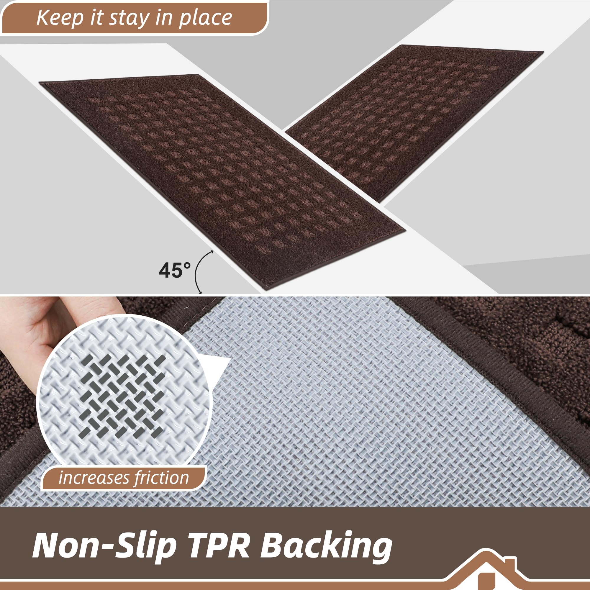 Side view of BEQHAUSE Dirt Trapper Door Mat showing thickness