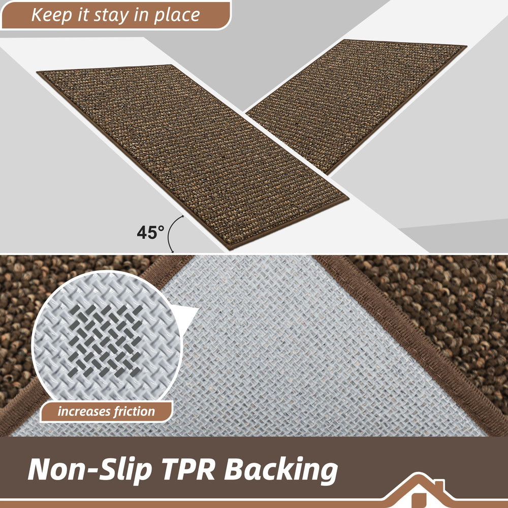 Side view of BEQHAUSE Dirt Trapper Door Mat showing thickness