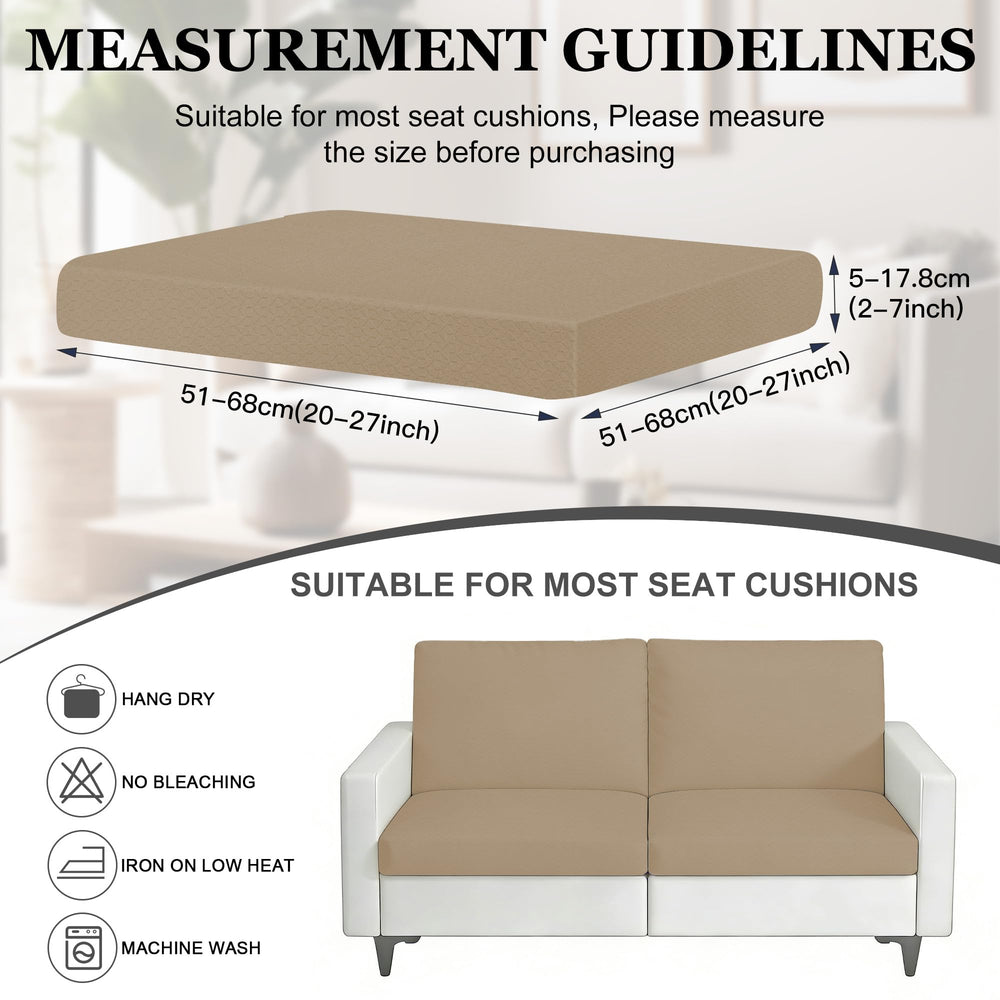 Side view of BIETYONE cushion cover in khaki