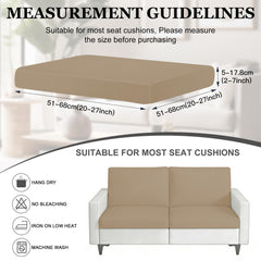 Side view of BIETYONE cushion cover in khaki