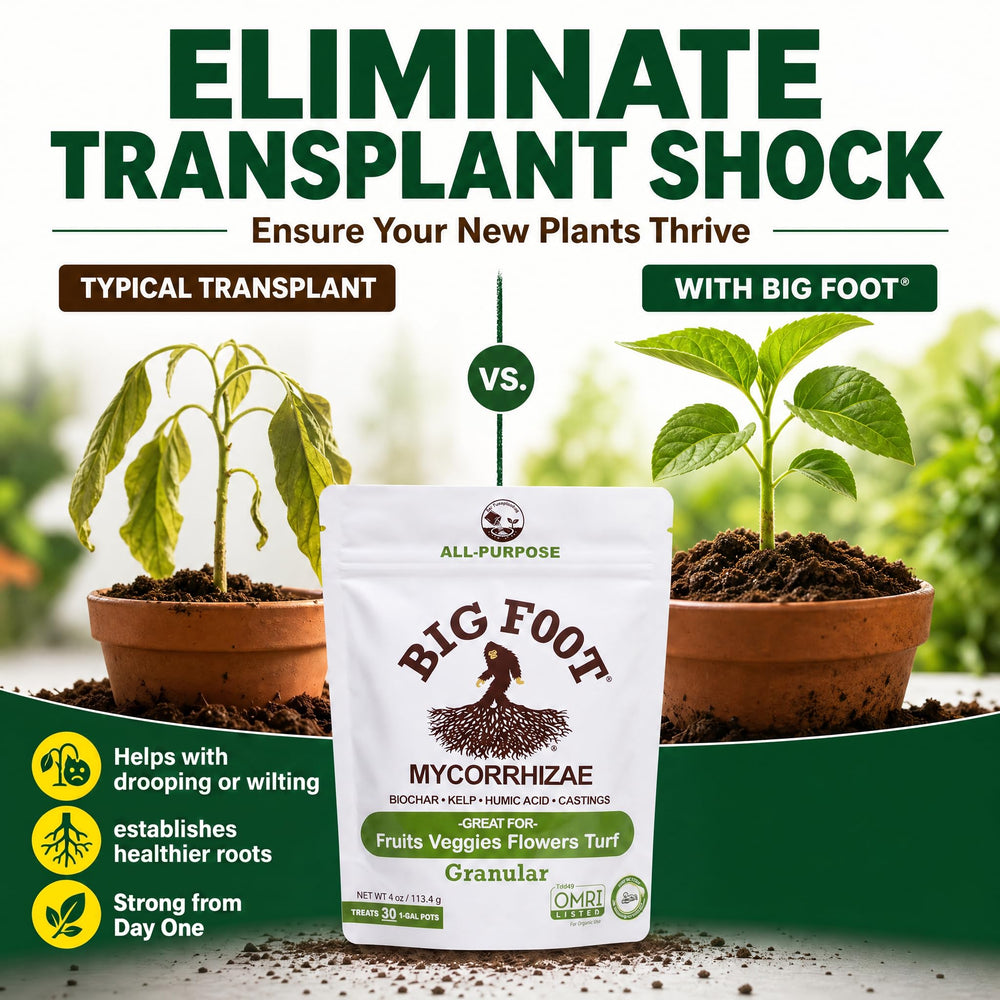 Side view of Big Foot Mycorrhizal Fungi Inoculant bag