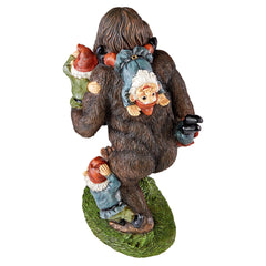 Side view of Bigfoot Yeti Garden Statue