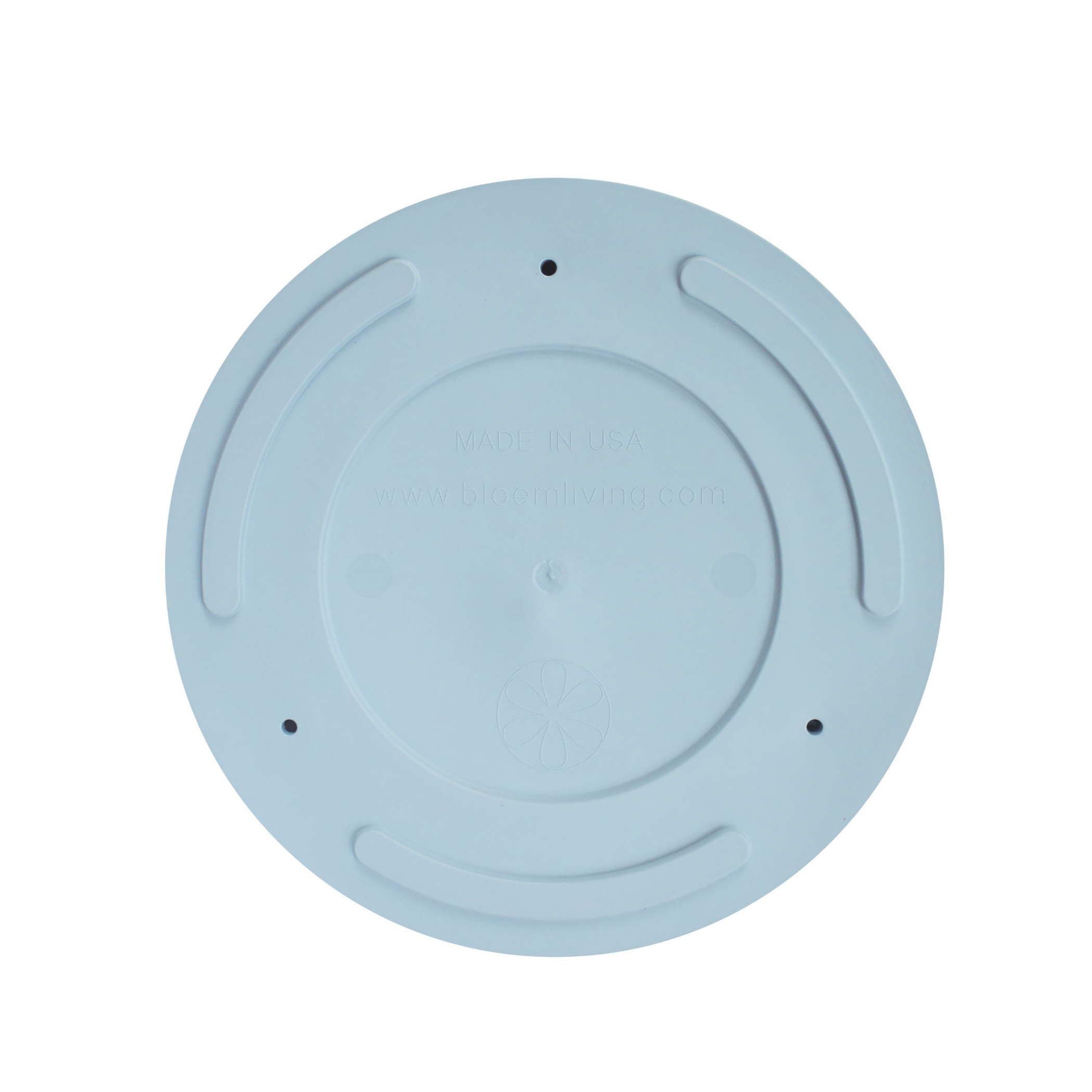 Side view of Bloem Mathers 6-inch planter in Misty Blue