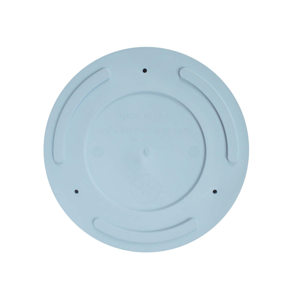 Side view of Bloem Mathers 6-inch planter in Misty Blue
