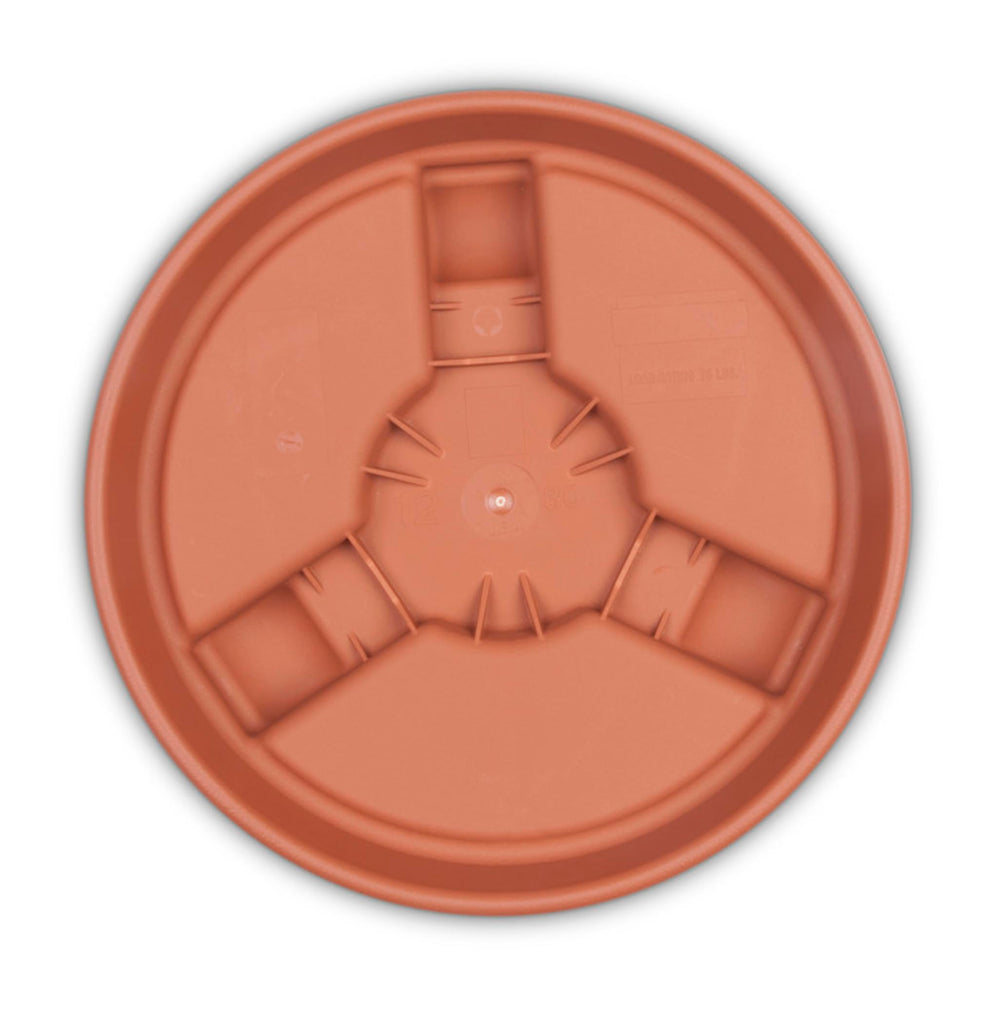 Side view of Bloem Plant Caddy with built-in saucer tray