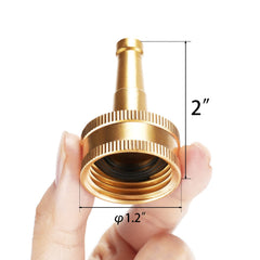 Side view of brass nozzle with high-pressure jet sprayer