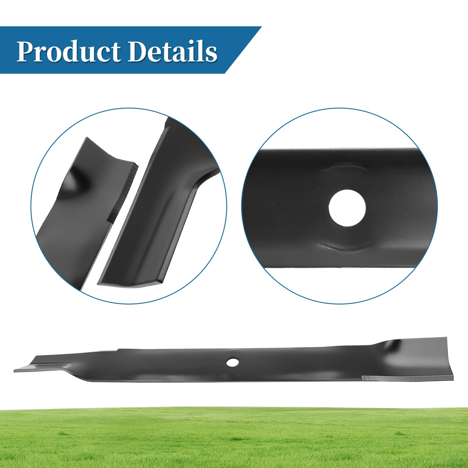 Side view of Bularie High Lift Mower Blades