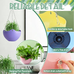 Side view of Bvrbaory hanging planter with drainage system