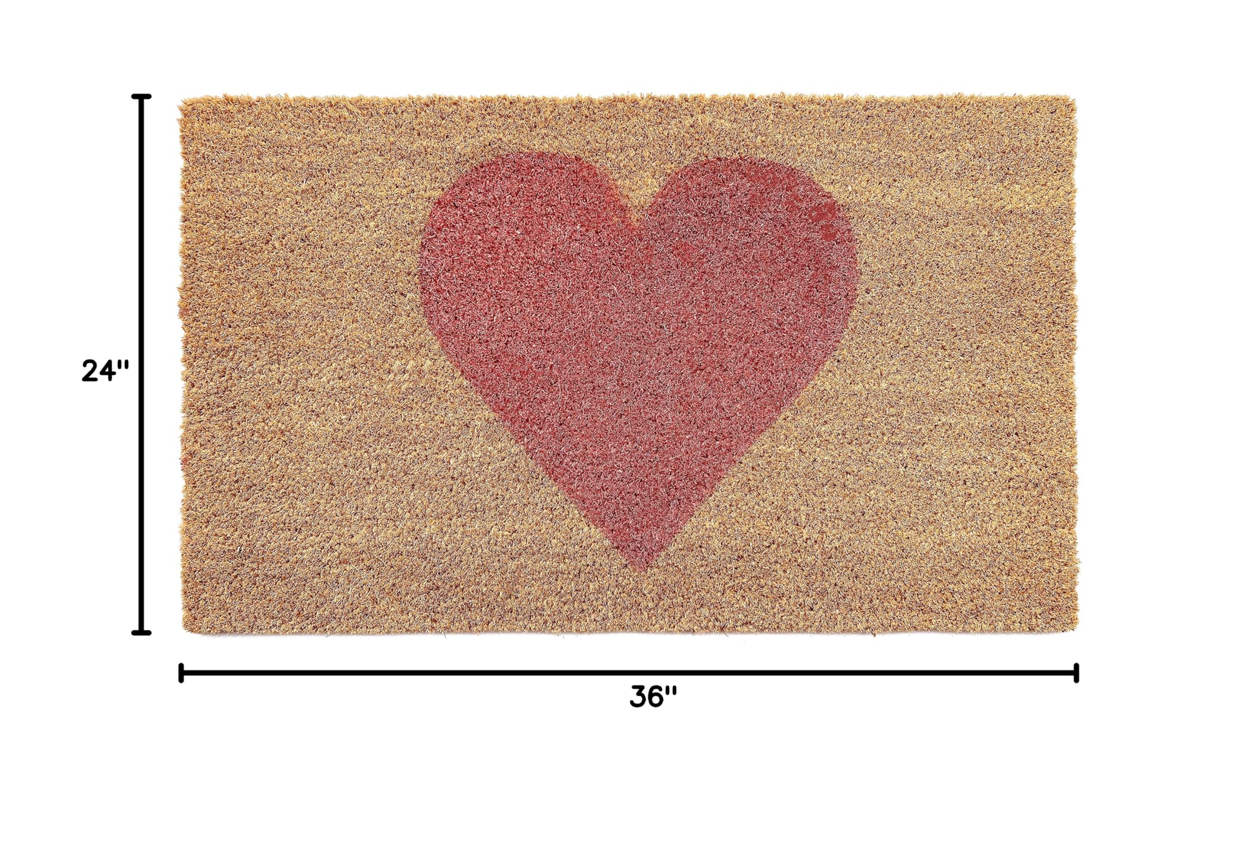 Side view of Calloway Mills Madison Heart Doormat