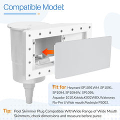 Side view of ChangTa skimmer plug showing dimensions and design