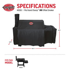 Side view of Char-Griller Grand Champ Grill Cover