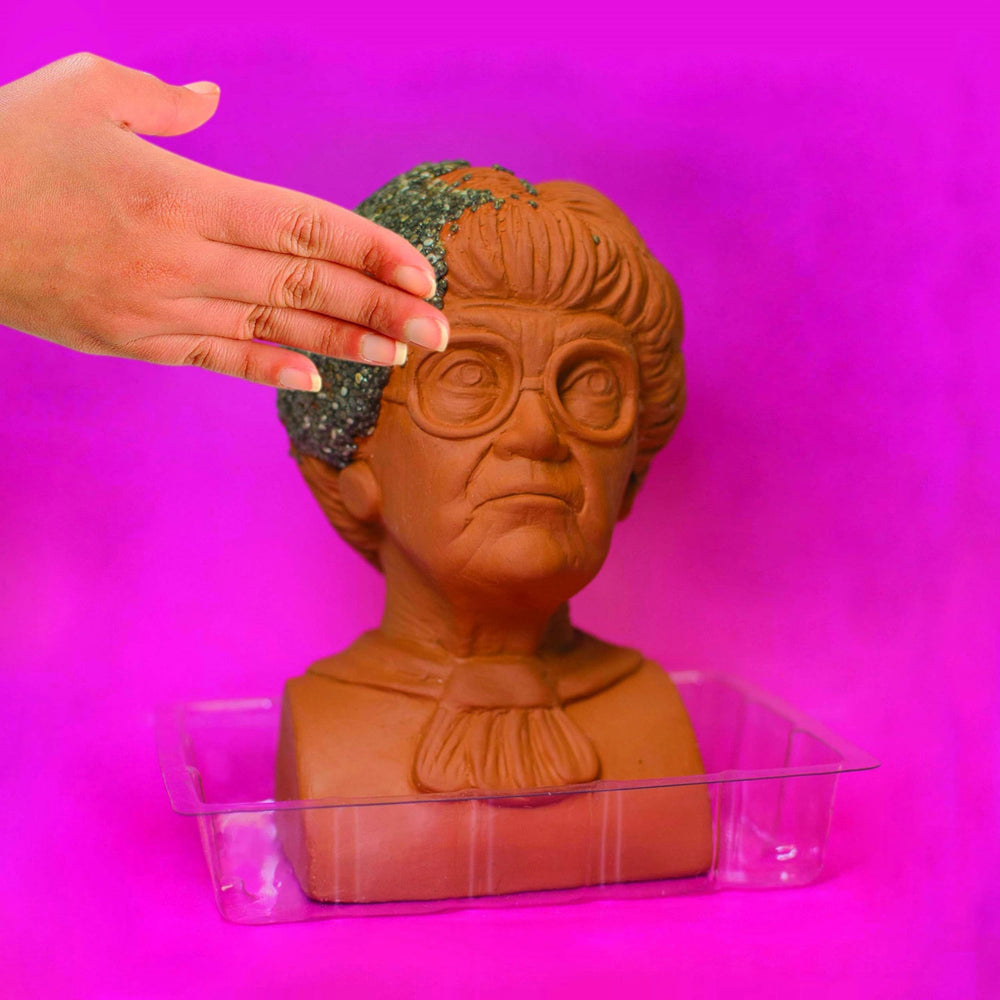 Side view of Chia Golden Girls Sophia planter