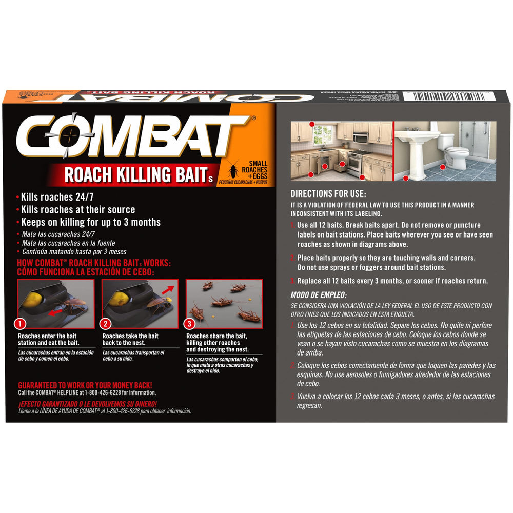 Side view of Combat Roach Killing Bait Station