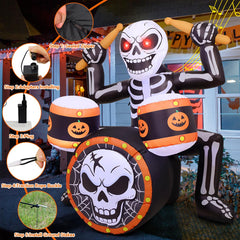 Side view of COMIN 5 FT Halloween Skeleton decoration
