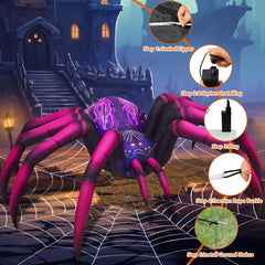 Side view of COMIN Halloween inflatable spider
