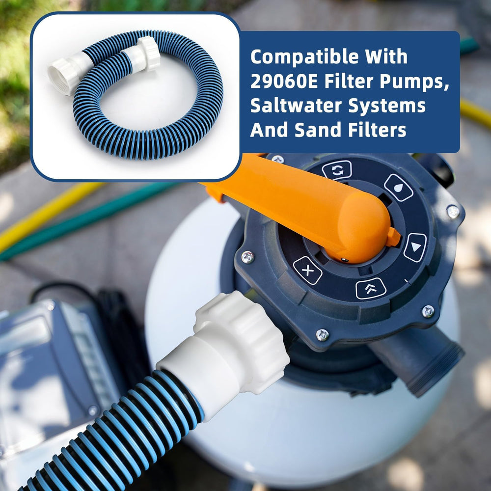 Side view of Conderyang 24-inch pool sand filter pump hose
