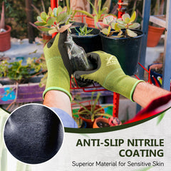 Side view of COOLJOB Gardening Gloves with extended cuff