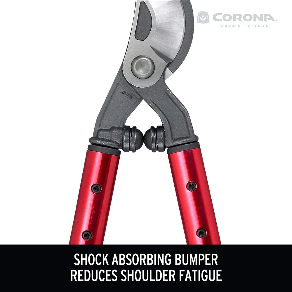 Side view of Corona Clipper loppers with bright red finish
