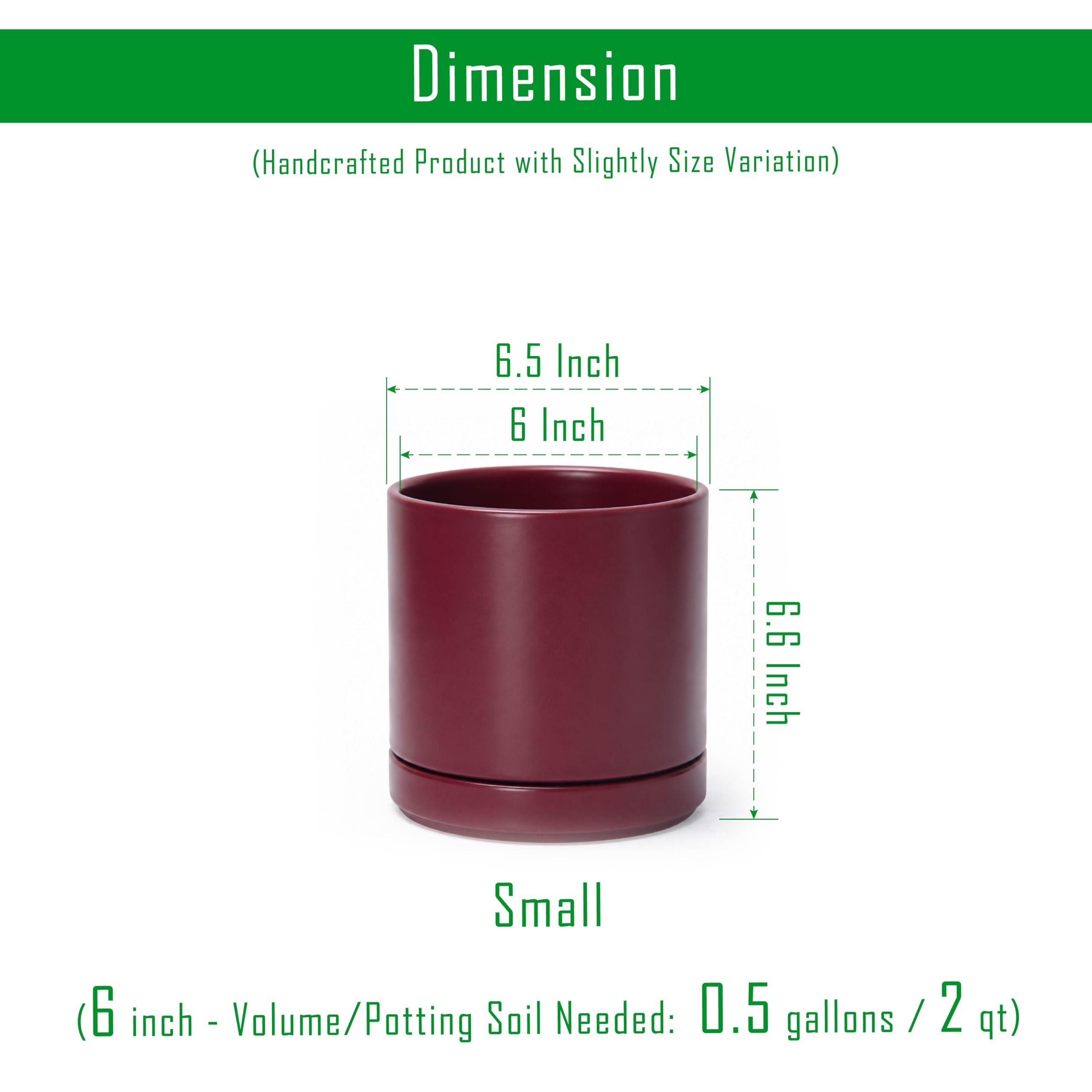 Side view of D'vine Dev Ceramic Planter Pot on tabletop