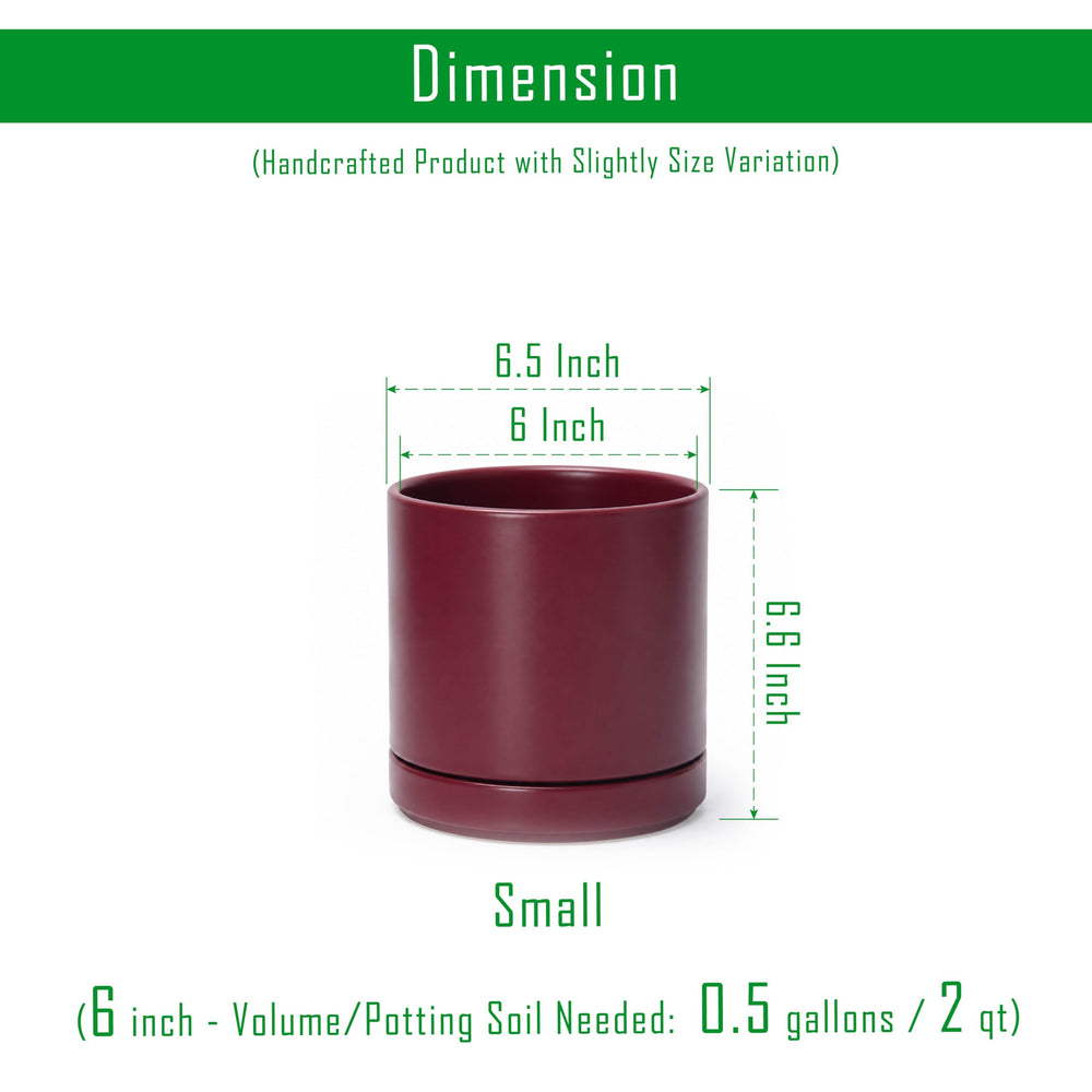 Side view of D'vine Dev Ceramic Planter Pot on tabletop