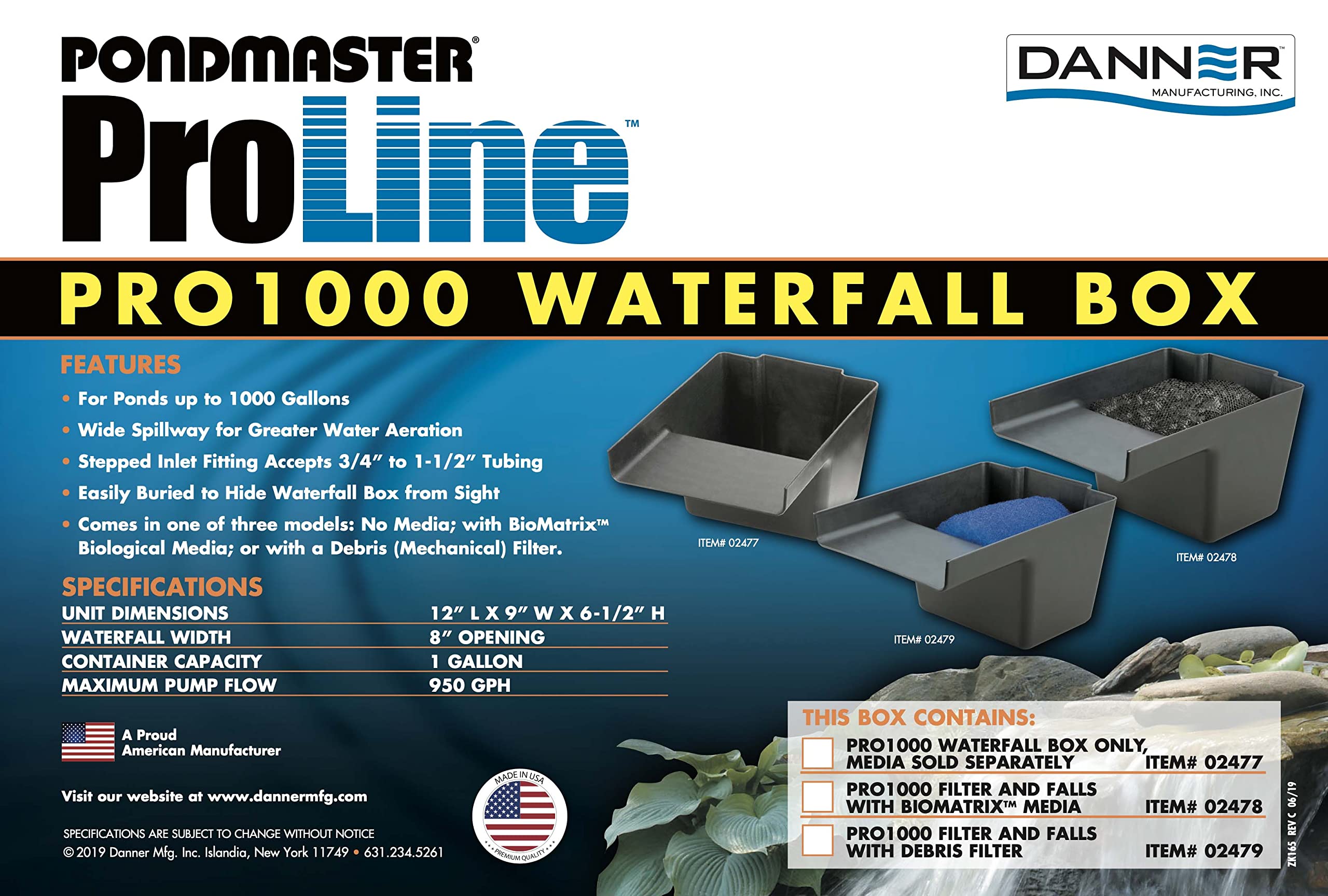 Side view of Danner Pro1000 Waterfall Box