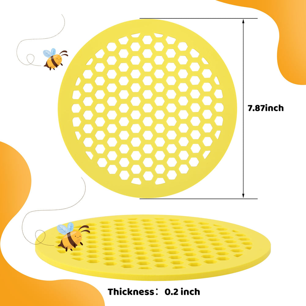 Side view of DECOHS Floating Bee Island showing honeycomb design