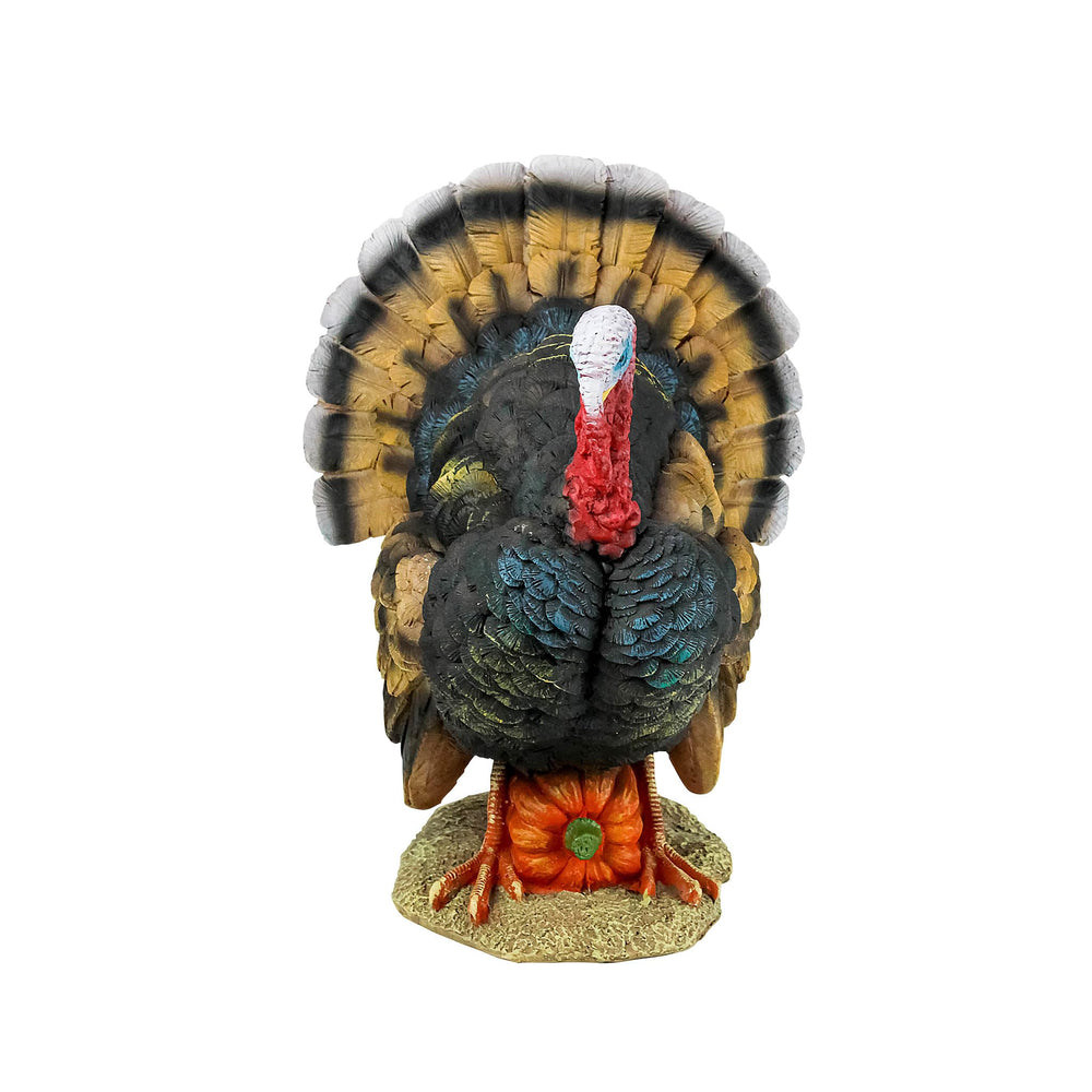 Side view of Design Toscano North American Turkey Statue