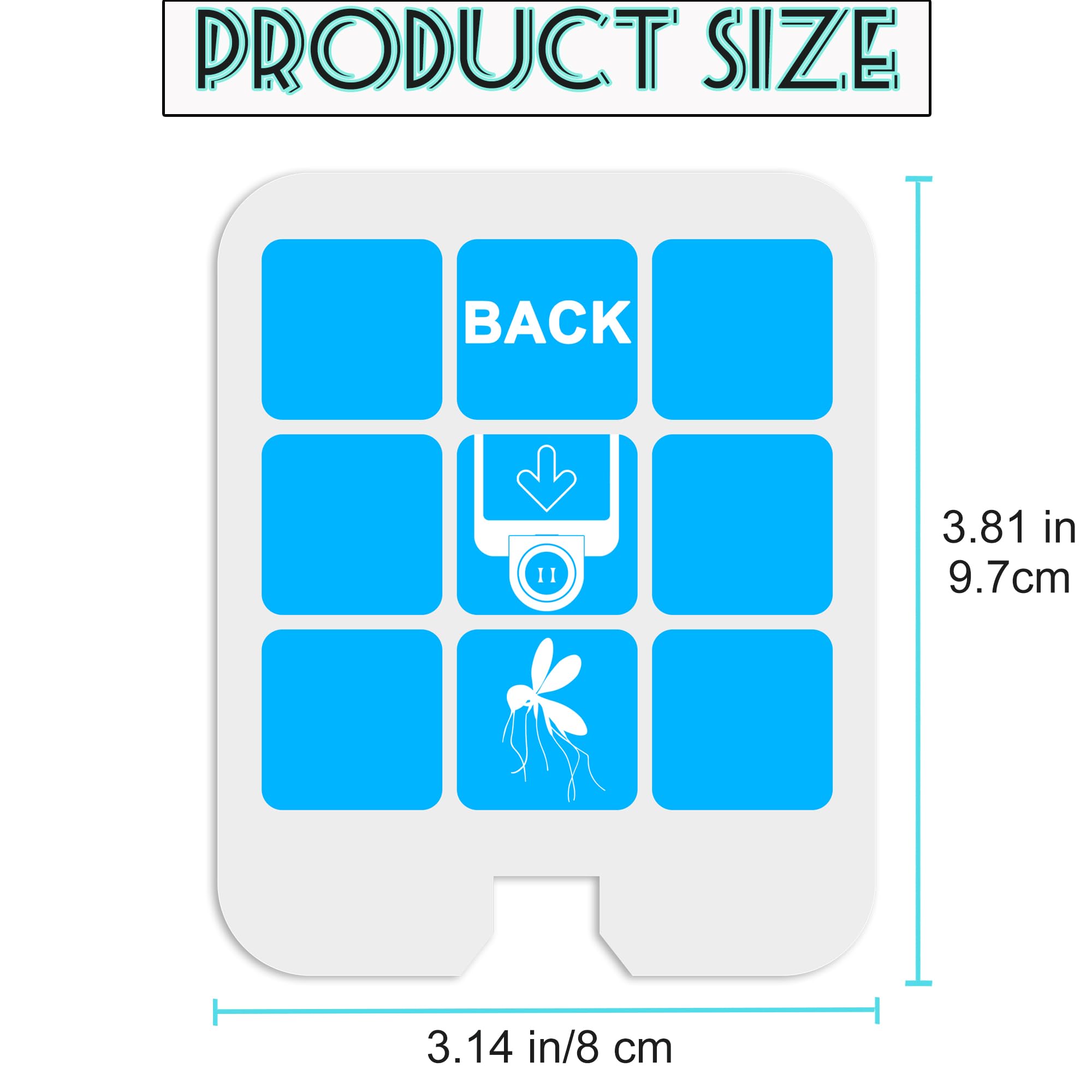 Side view of Dickinda fly trap refill cards packaging