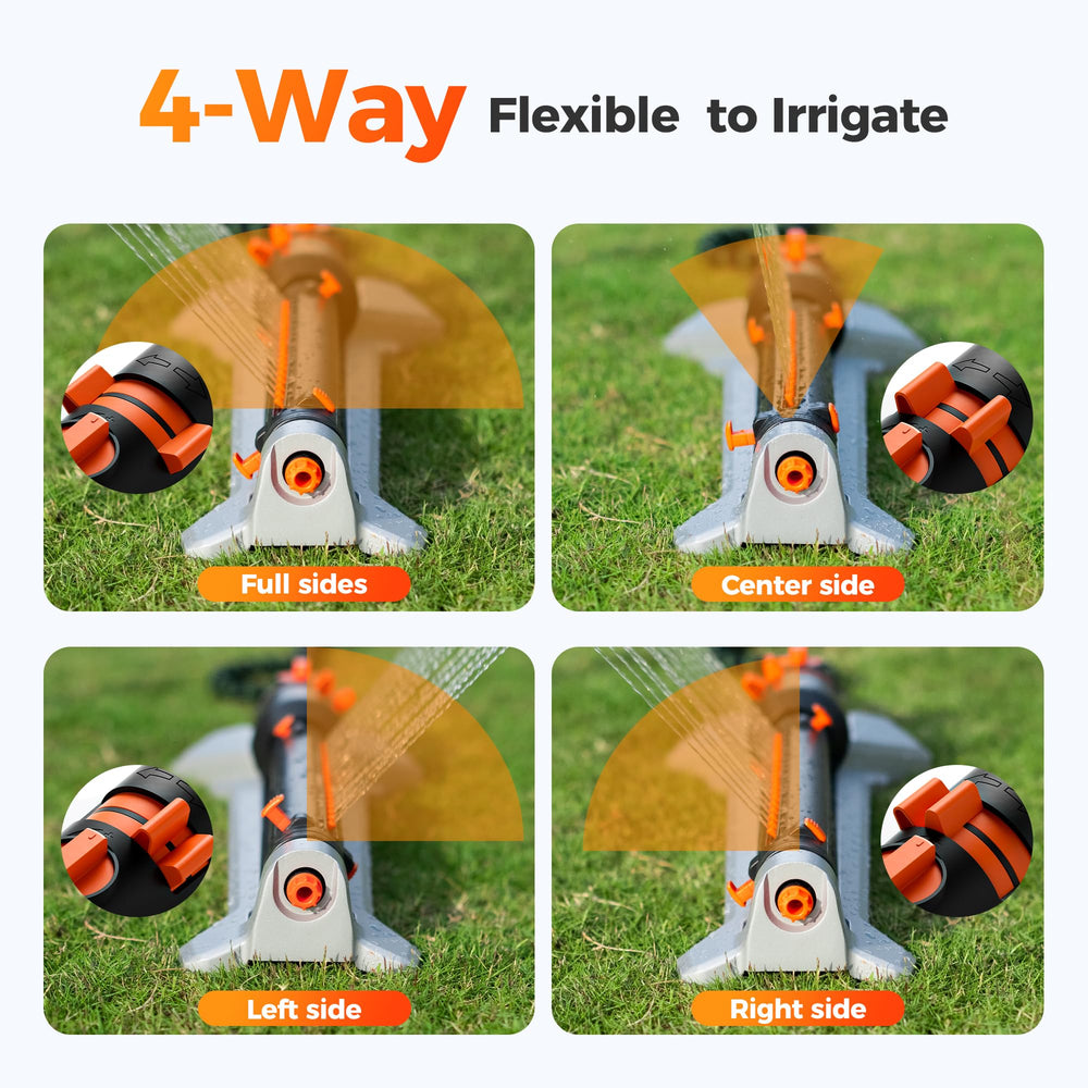 Side view of Diivoo Oscillating Water Sprinkler