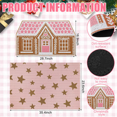 Side view of Drydiet Gingerbread Front Door Mat set, displaying dual-layer effect