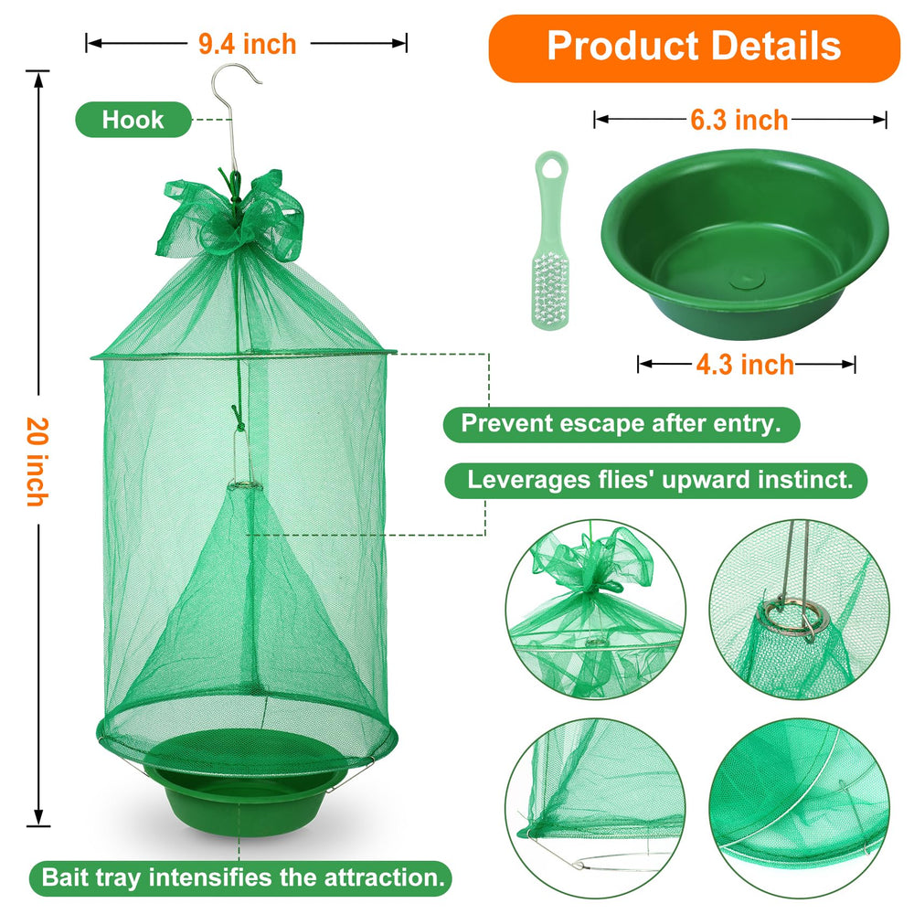 Side view of Dwcom Trap showing the plastic bowl for bait