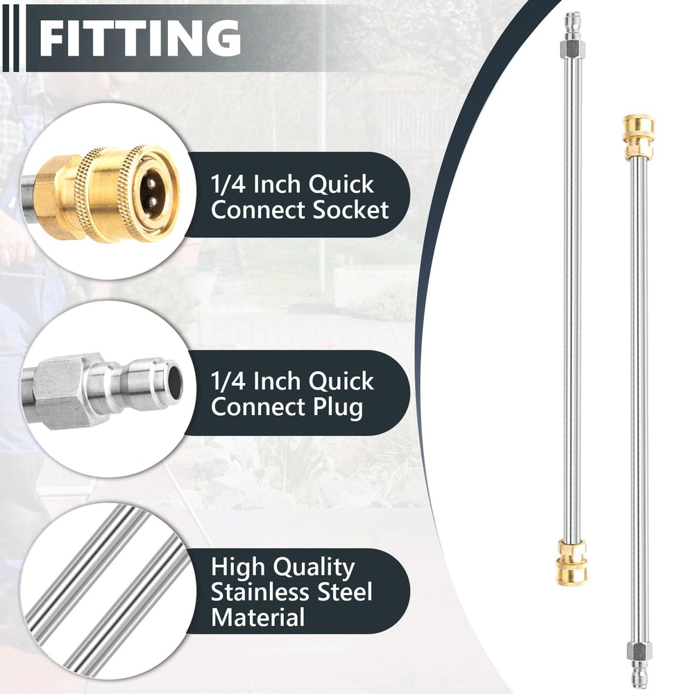 Side view of EARLEAS pressure washer extension wand