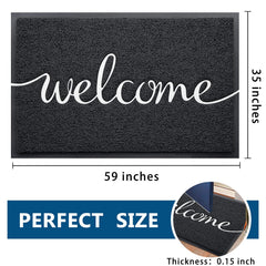 Side view of EARTHALL Funny Welcome Mat showing thickness
