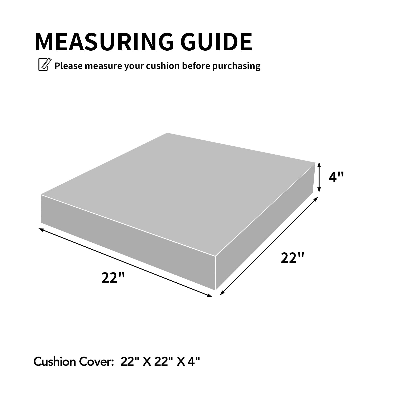 Side view of Easy-Going Waterproof Patio Cushion Cover on patio furniture
