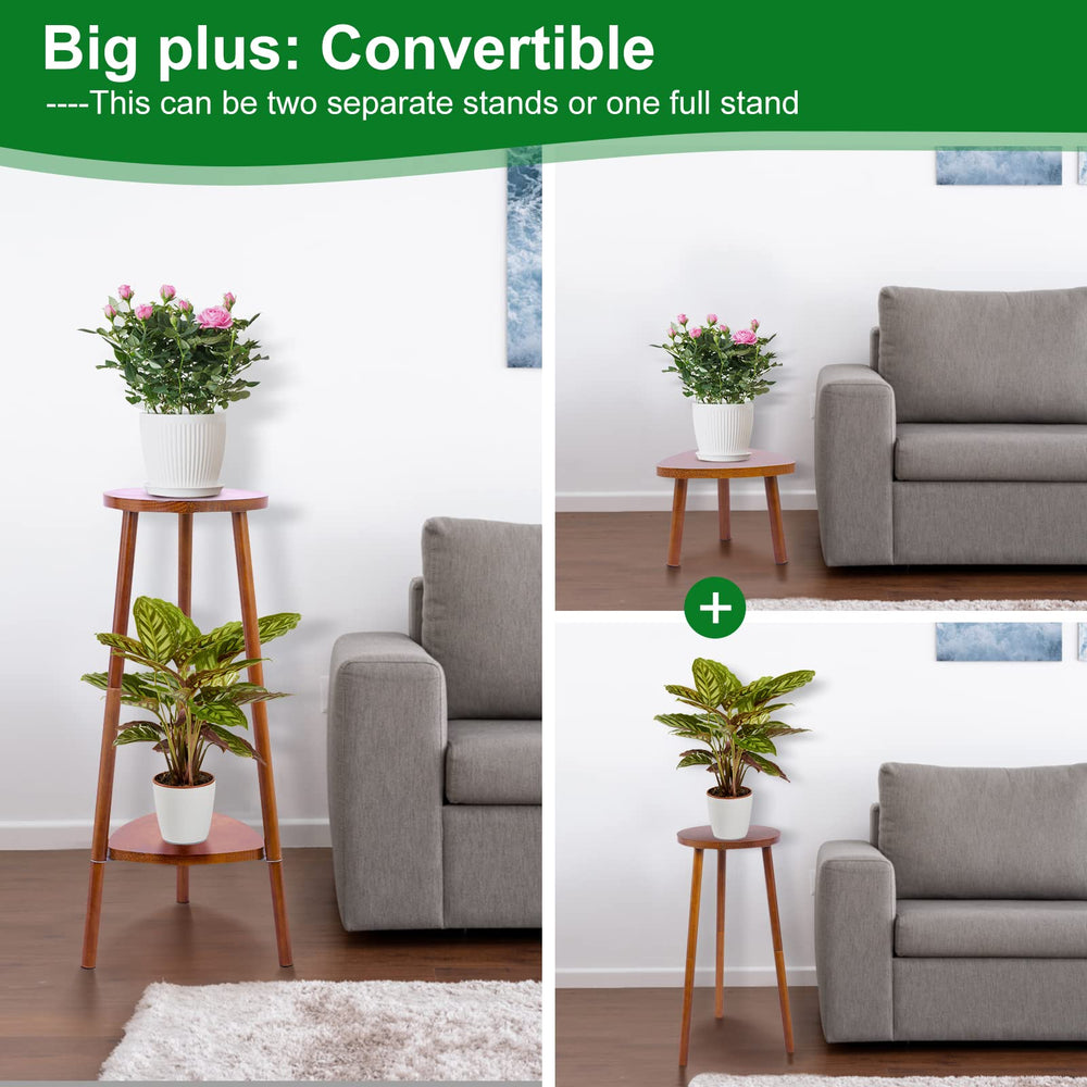 Side view of Eocogup Plant Stand showcasing convertible design