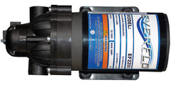 Side view of Everflo diaphragm pump showing connections