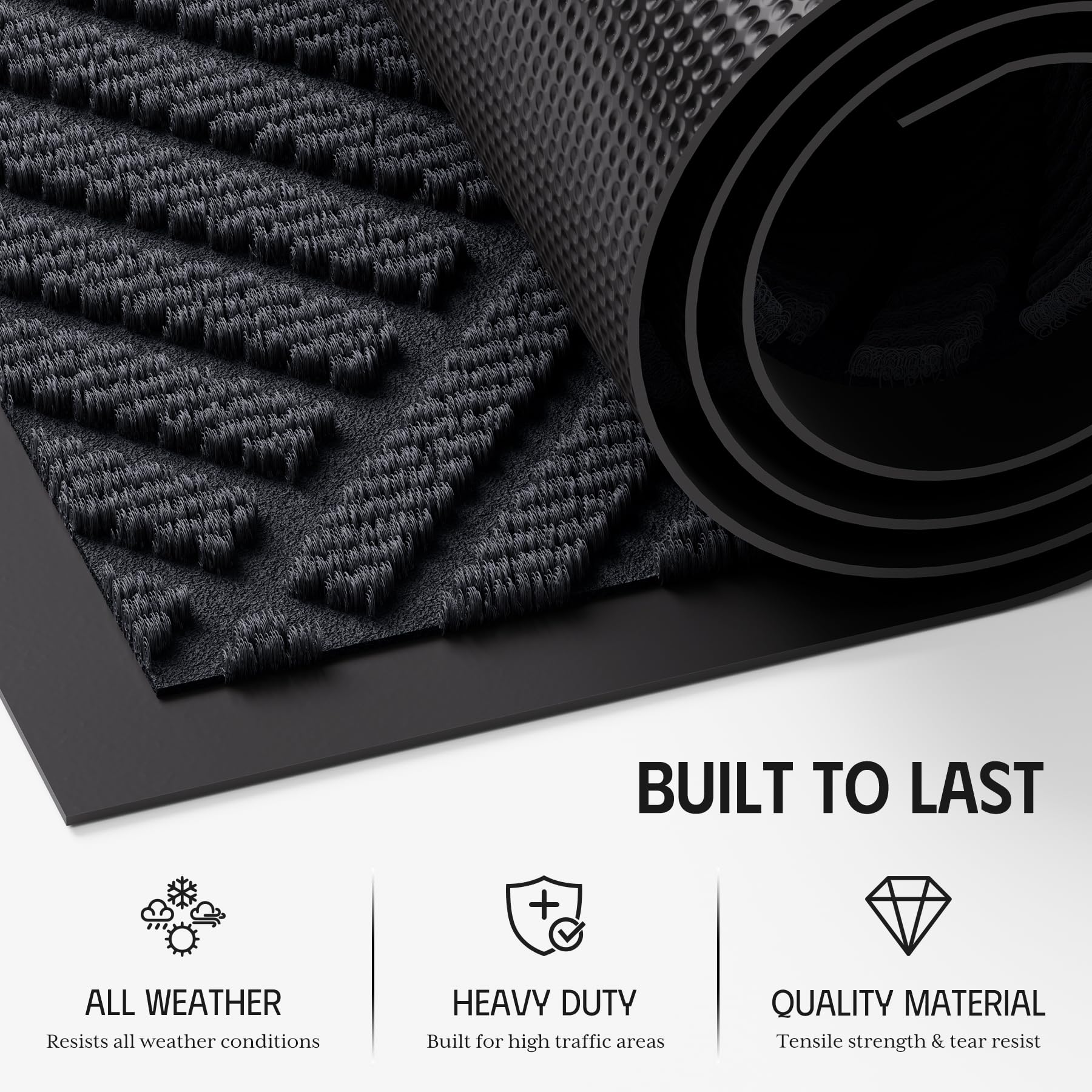 Side view of EZ2LIVE Heavy Duty Doormat