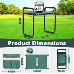 Side view of FEED GARDEN Garden Kneeler showing tool pouches