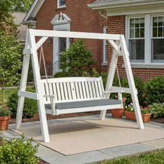 Side view of Fitfree Outdoor Bench Cushion 42 x 16 inch