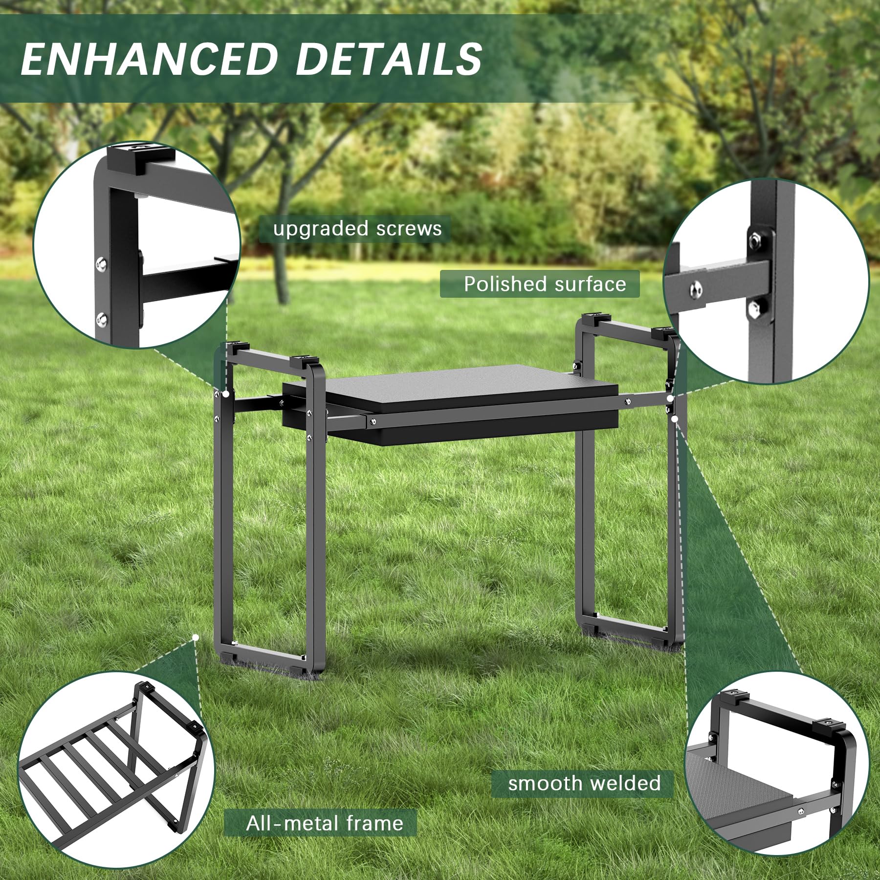 Side view of FLINTER Garden Kneeler in use for gardening