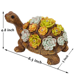 Side view of FORUP Turtle Garden Statue in outdoor setting