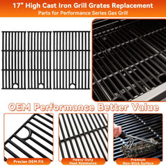 Side view of FORYEYC cast iron grill grates for Charbroil