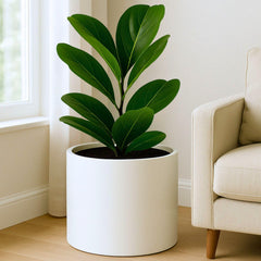 Side view of Fox & Fern Large Planter showcasing its height