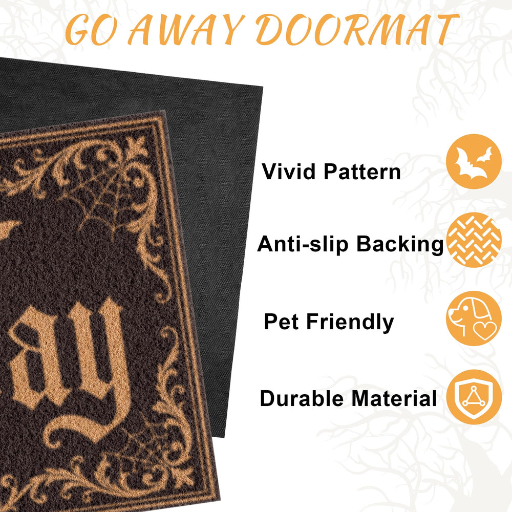 Side view of Fttoyoly Halloween Door Mat highlighting its texture